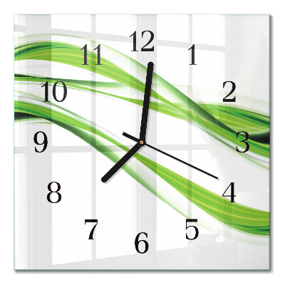 Quadrato orologio in vetro decorativo Linee astratte