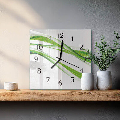 Quadrato orologio in vetro decorativo Linee astratte