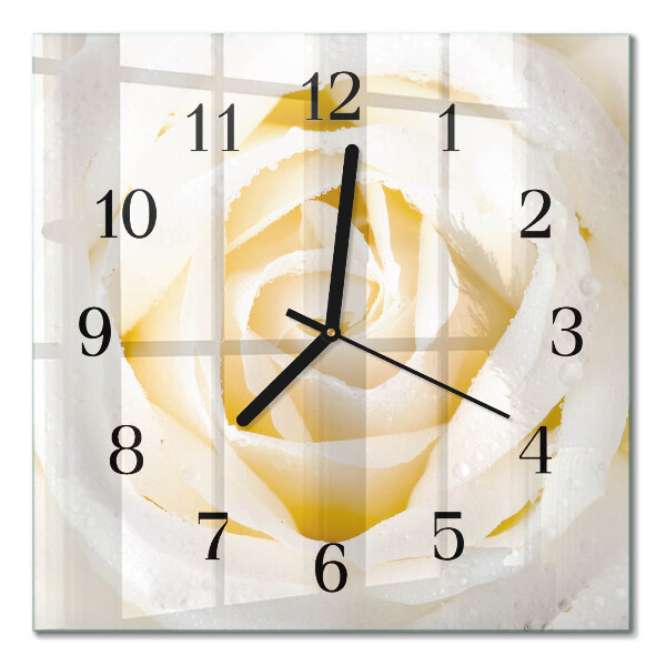 Quadrato orologio da parete Rosa
