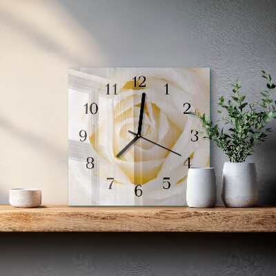 Quadrato orologio da parete Rosa