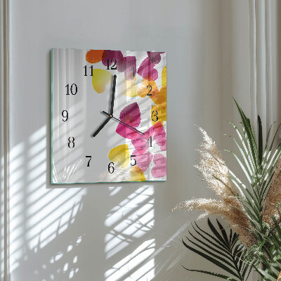 Orologio quadrato Cuori colorati