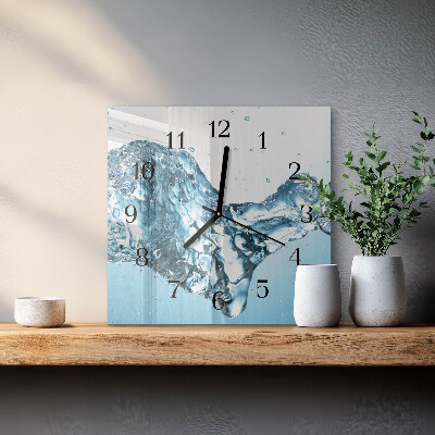 Orologio quadrato in vetro Acqua