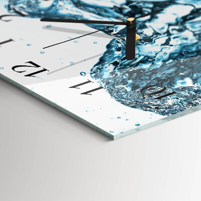 Orologio quadrato in vetro Acqua
