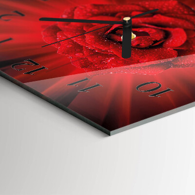 Orologio quadrato in vetro Rosa