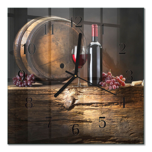 Quadrato orologio da parete Uva per il vino