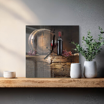 Quadrato orologio da parete Uva per il vino