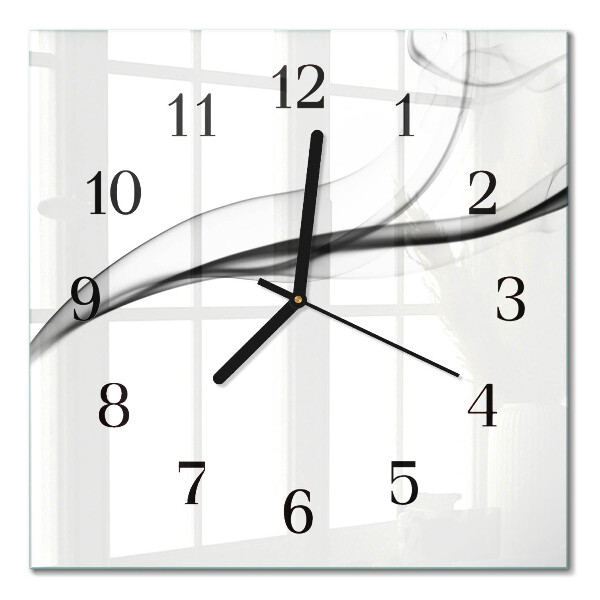 Quadrato orologio in vetro decorativo Fumo astratto