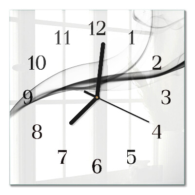 Quadrato orologio in vetro decorativo Fumo astratto