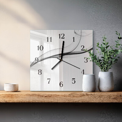 Quadrato orologio in vetro decorativo Fumo astratto