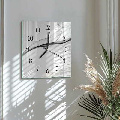 Quadrato orologio in vetro decorativo Fumo astratto