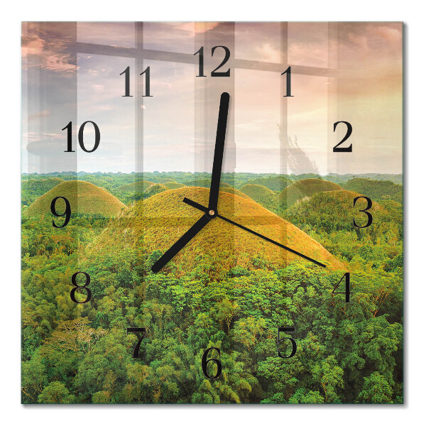 Orologio quadrato in vetro Paesaggio