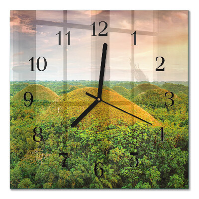 Orologio quadrato in vetro Paesaggio