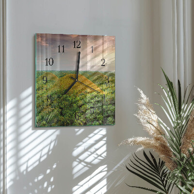 Orologio quadrato in vetro Paesaggio
