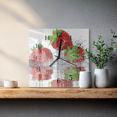Orologio quadrato Fragole