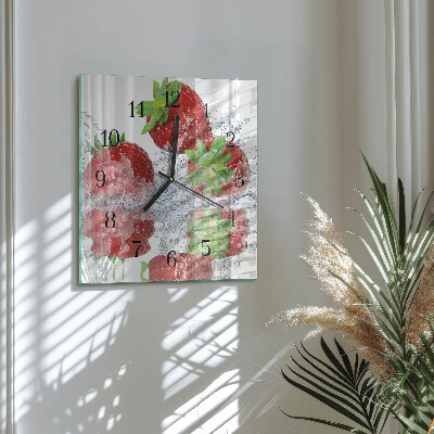 Orologio quadrato Fragole