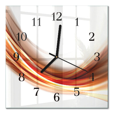 Quadrato orologio in vetro decorativo Linee astratte