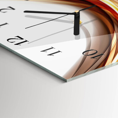 Quadrato orologio in vetro decorativo Linee astratte