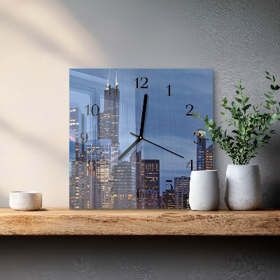 Orologio quadrato in vetro Orizzonte