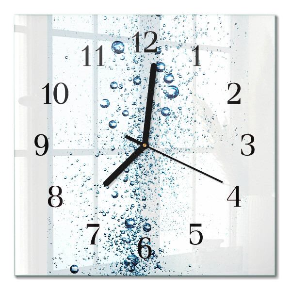 Orologio quadrato in vetro Acqua