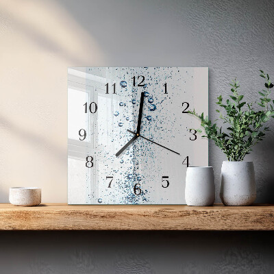 Orologio quadrato in vetro Acqua