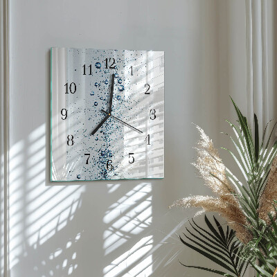 Orologio quadrato in vetro Acqua