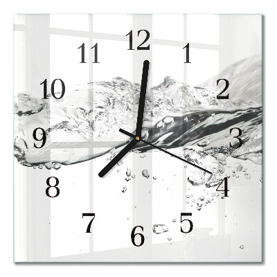Quadrato orologio da parete Acqua