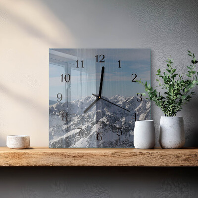 Orologio quadrato Montagne