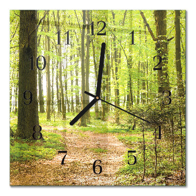 Orologio quadrato in vetro Foresta