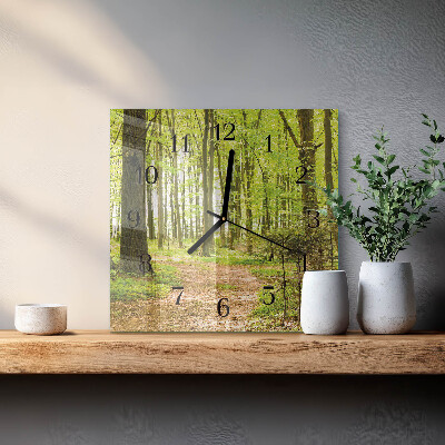 Orologio quadrato in vetro Foresta