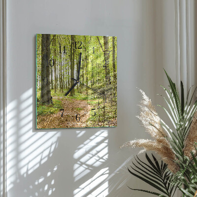 Orologio quadrato in vetro Foresta