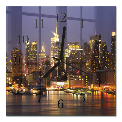 Quadrato orologio in vetro decorativo Orizzonte
