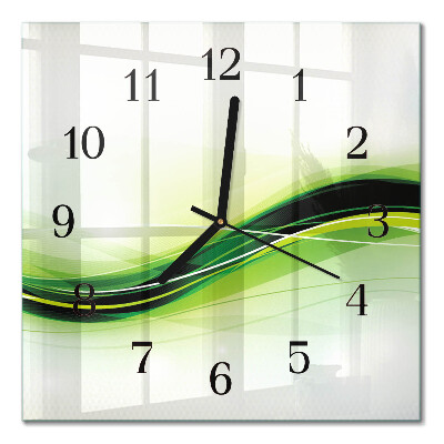 Orologio quadrato in vetro Linee astratte
