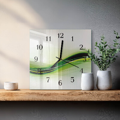 Orologio quadrato in vetro Linee astratte
