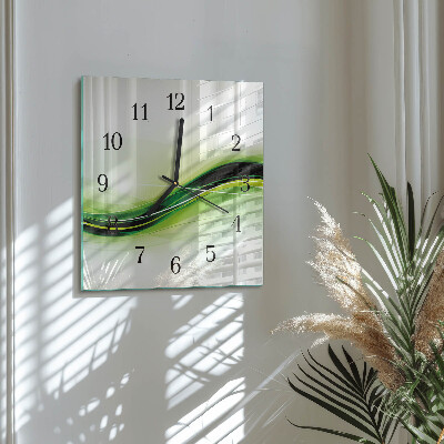 Orologio quadrato in vetro Linee astratte