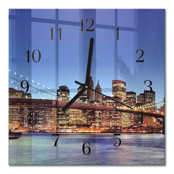 Quadrato orologio da parete Ponte orizzontale
