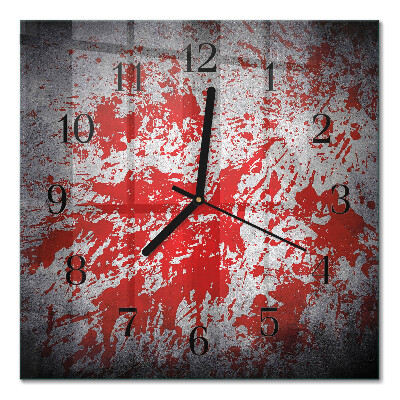Quadrato orologio in vetro decorativo Macchie