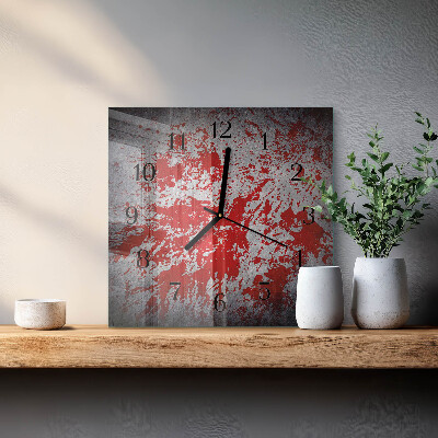 Quadrato orologio in vetro decorativo Macchie