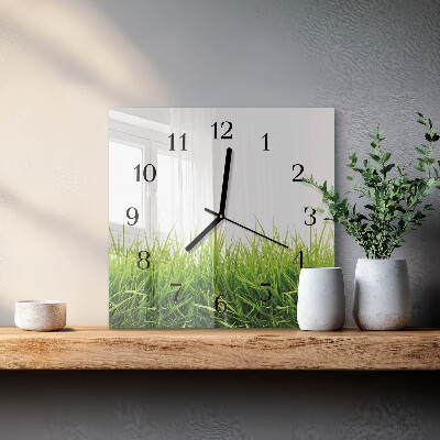 Orologio quadrato in vetro Erba