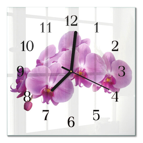 Orologio quadrato Orchidea