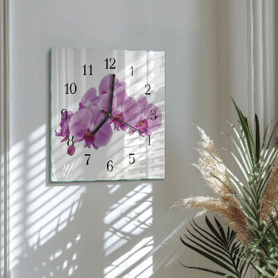 Orologio quadrato Orchidea