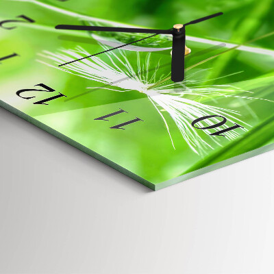 Quadrato orologio in vetro decorativo Erba