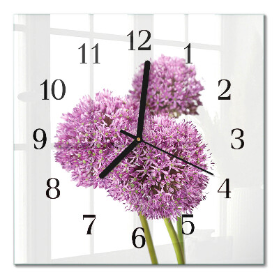 Orologio quadrato in vetro Fiore