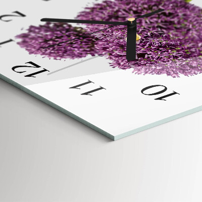 Orologio quadrato in vetro Fiore