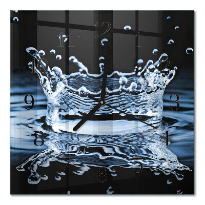 Quadrato orologio da parete Acqua