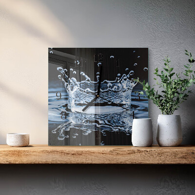 Quadrato orologio da parete Acqua