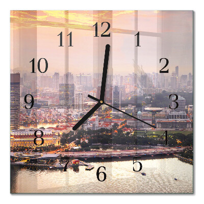 Orologio quadrato in vetro Città