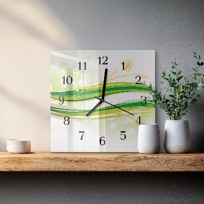 Quadrato orologio da parete Linee astratte