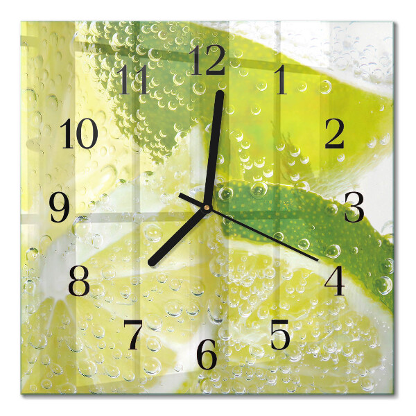 Orologio quadrato in vetro Acqua con lime