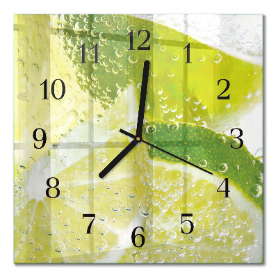 Orologio quadrato in vetro Acqua con lime