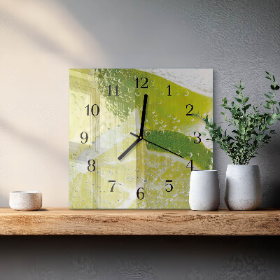 Orologio quadrato in vetro Acqua con lime